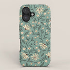 Vintage Floral Neutral - Green iPhone Case Gallery Image 1