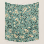 Vintage Floral Neutral - Green Wall Tapestry Gallery Image 4