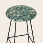 Vintage Floral Neutral - Green Stool Gallery Image 2