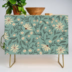 Vintage Floral Neutral - Green Credenza Gallery Image 1