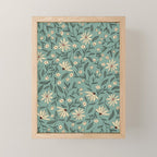 Vintage Floral Neutral - Green Mini Art Print Gallery Image 1
