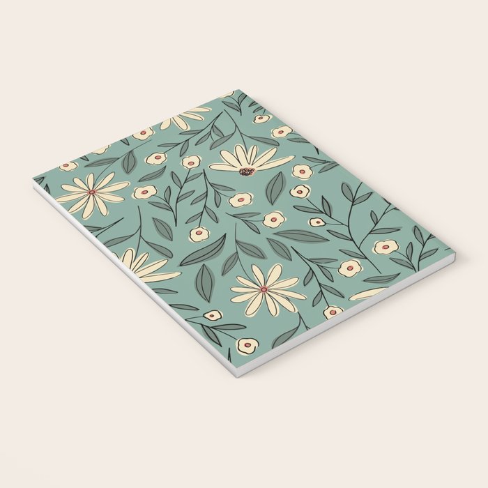Vintage Floral Neutral - Green Notebook Gallery Image 3