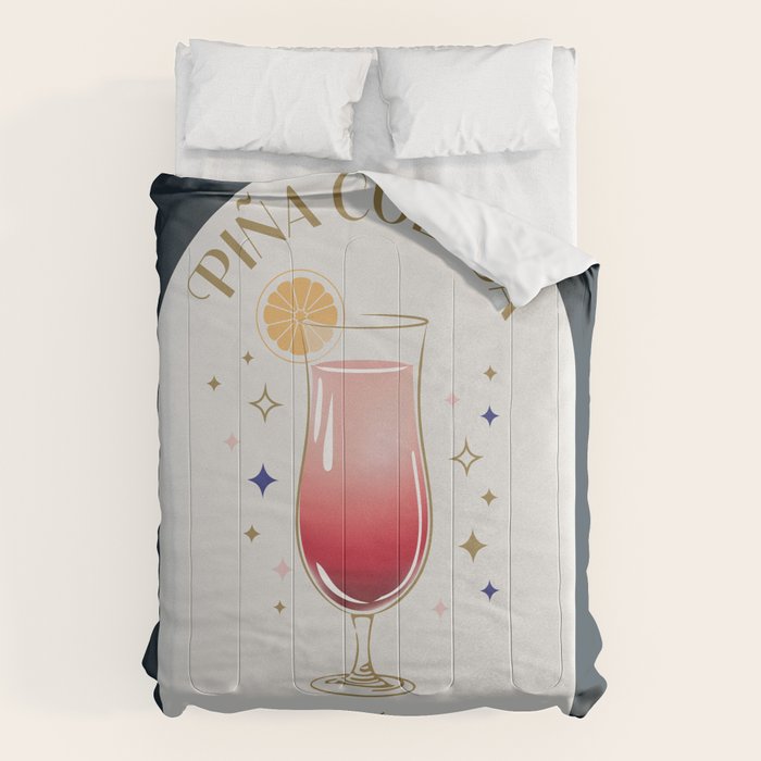 Pina Colada Cocktail Zodiac Sign Comforter Gallery Image 1