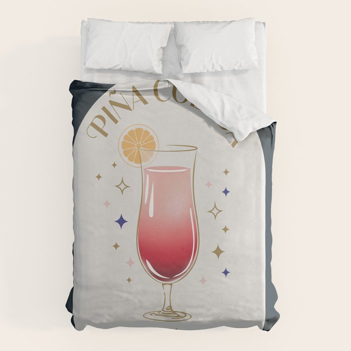 Pina Colada Cocktail Zodiac Sign Duvet Cover Gallery Image 1