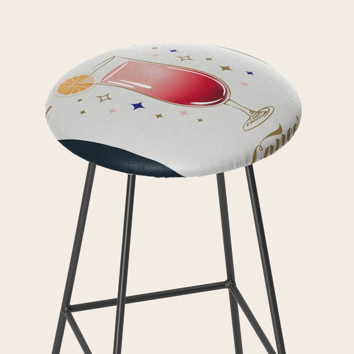Pina Colada Cocktail Zodiac Sign Stool Gallery Image 2