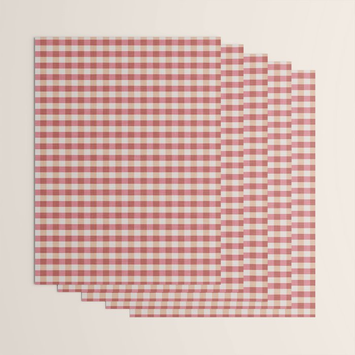 Cozy Gingham in Pink Wrapping Paper Gallery Image 3