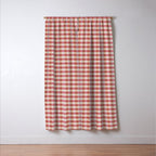 Cozy Gingham in Pink Window Curtain Gallery Image 3