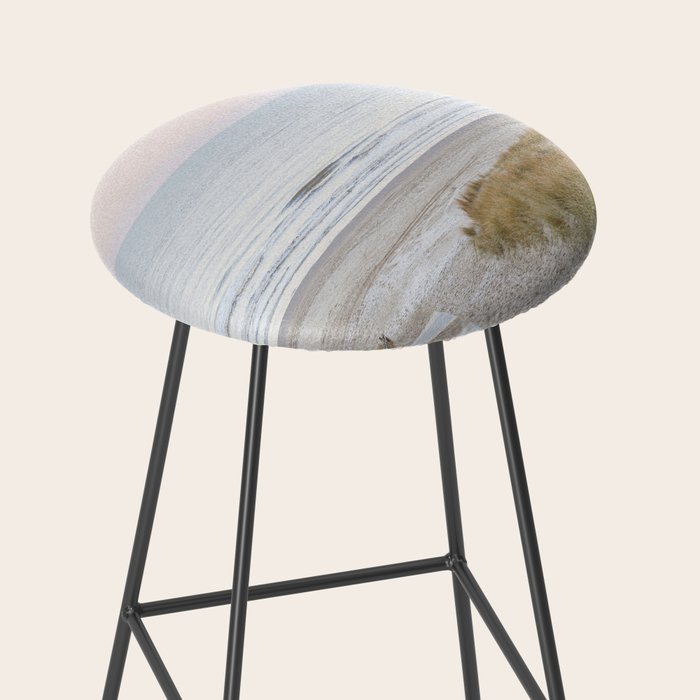 Beach Walk At Sunrise Photo | Dutch Coast Travel Photography Art Print | Egmond Aan Zee Holland In Pastel Colors Stool Gallery Image 2