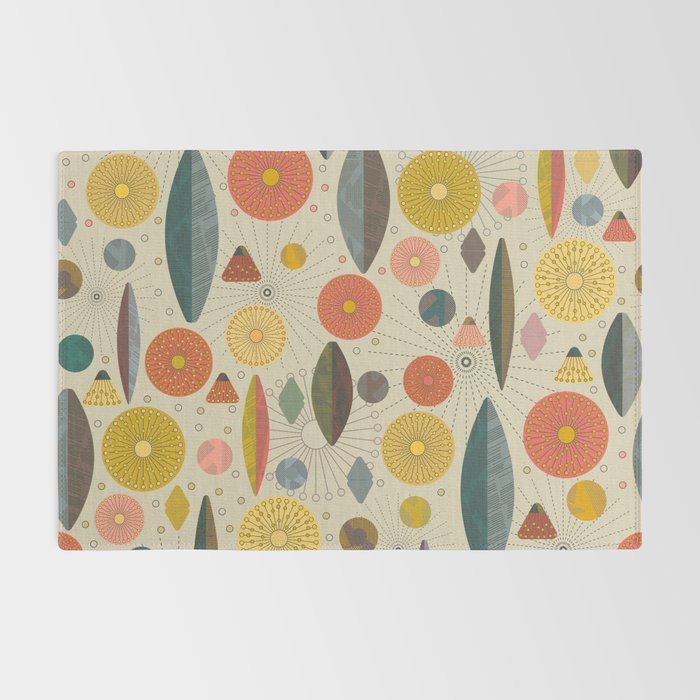Mid Century Modern Eucalyptus with Retro Vibes Rug Gallery Image 2