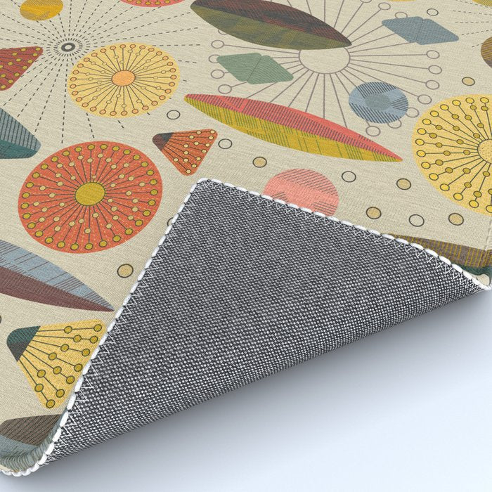 Mid Century Modern Eucalyptus with Retro Vibes Rug Gallery Image 4