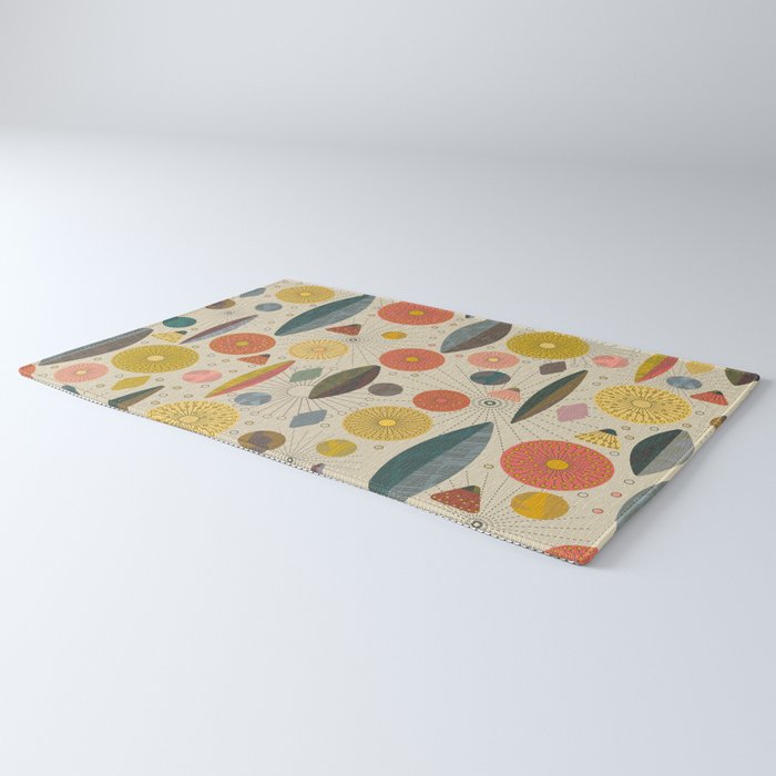 Mid Century Modern Eucalyptus with Retro Vibes Rug Gallery Image 3