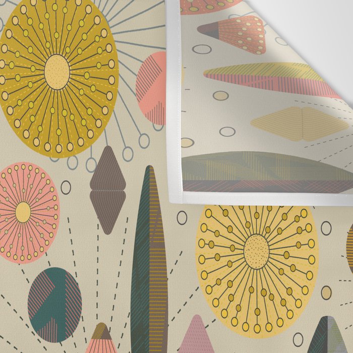 Mid Century Modern Eucalyptus with Retro Vibes Wall Tapestry Gallery Image 3