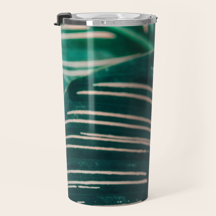 Calathea Leaves botanical houseplant leaf photography plant photo Travel Mug Gallery Image 3