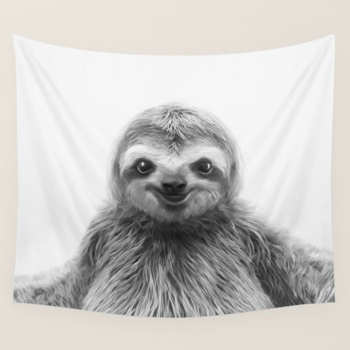 Young Sloth Wall Tapestry Gallery Image 1