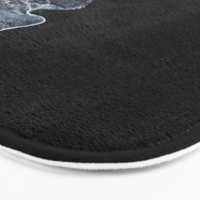 Waves on a black sand beach in iceland - minimalist Landscape Photography Bath Mat Gallery Image 3