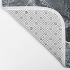 Waves on a black sand beach in iceland - minimalist Landscape Photography Bath Mat Gallery Image 2