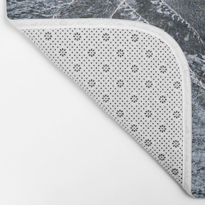 Waves on a black sand beach in iceland - minimalist Landscape Photography Bath Mat Gallery Image 2