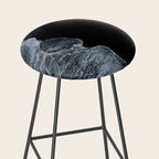 Waves on a black sand beach in iceland - minimalist Landscape Photography Stool Gallery Image 2