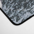 Waves on a black sand beach in iceland - minimalist Landscape Photography Desk Mat Gallery Image 4