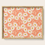 Floral Bliss Pattern - Peach Fuzz Serving Tray Gallery Image 1