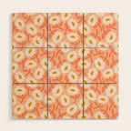 Floral Bliss Pattern - Peach Fuzz Wood Wall Art Gallery Image 1