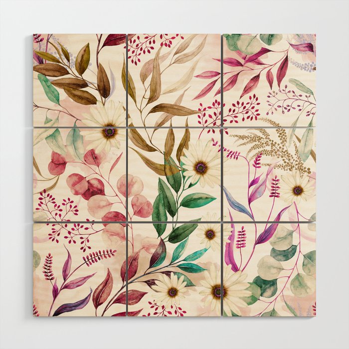 Wild garden FG Wood Wall Art Gallery Image 1