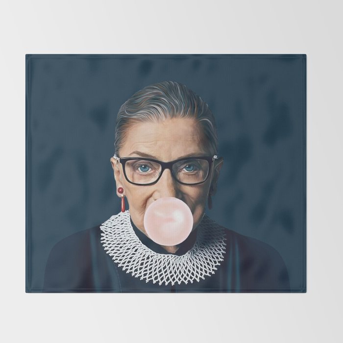 Ruth Bader Ginsburg No. 3 Throw Blanket Gallery Image 2