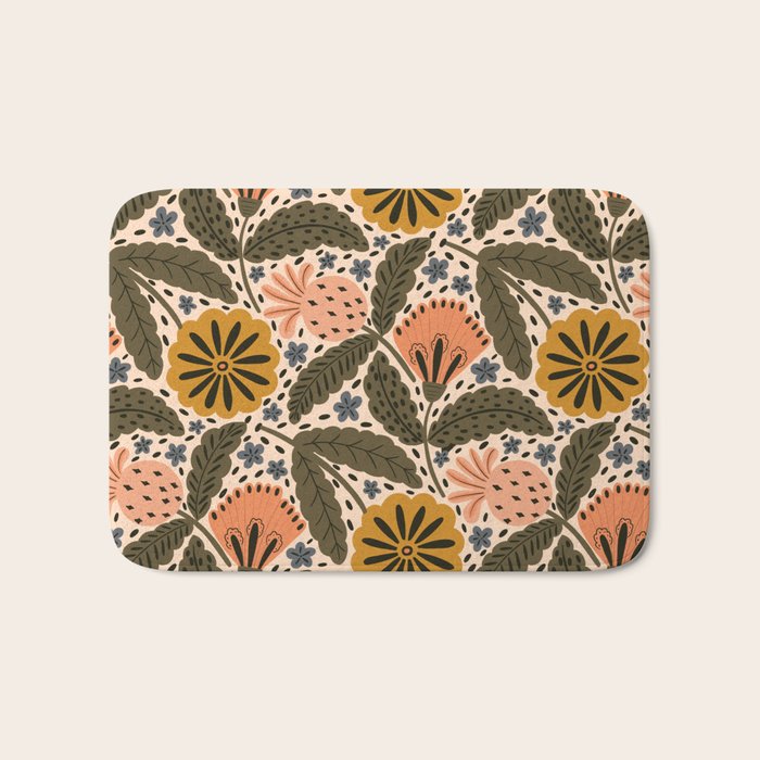 Fall Floral  Bath Mat Gallery Image 1