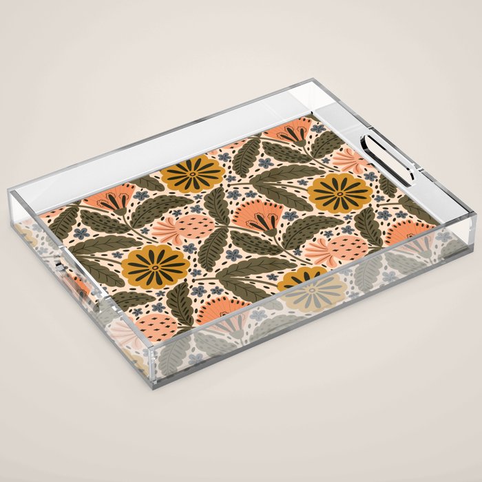 Fall Floral  Acrylic Tray Gallery Image 1