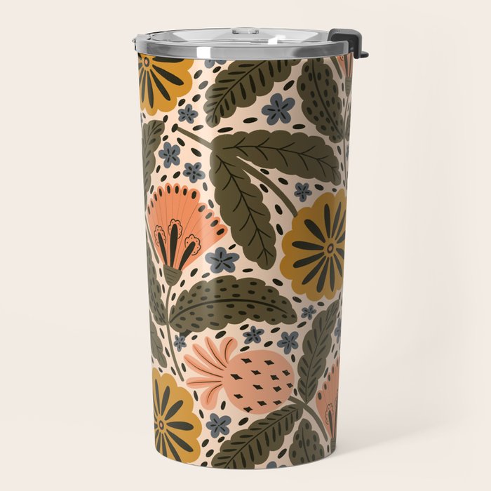 Fall Floral  Travel Mug Gallery Image 2