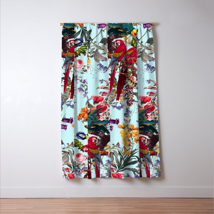 Floral and Birds XXXIV Window Curtain Gallery Image 3