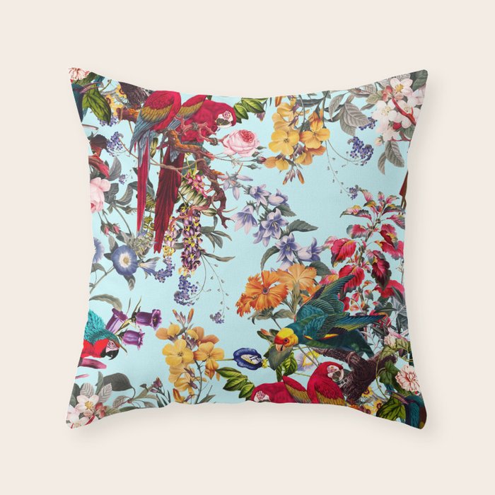 Floral and Birds XXXIV Throw Pillow Gallery Image 6