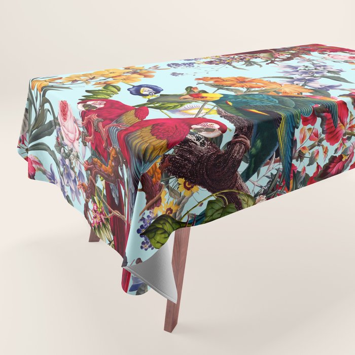 Floral and Birds XXXIV Tablecloth Gallery Image 1