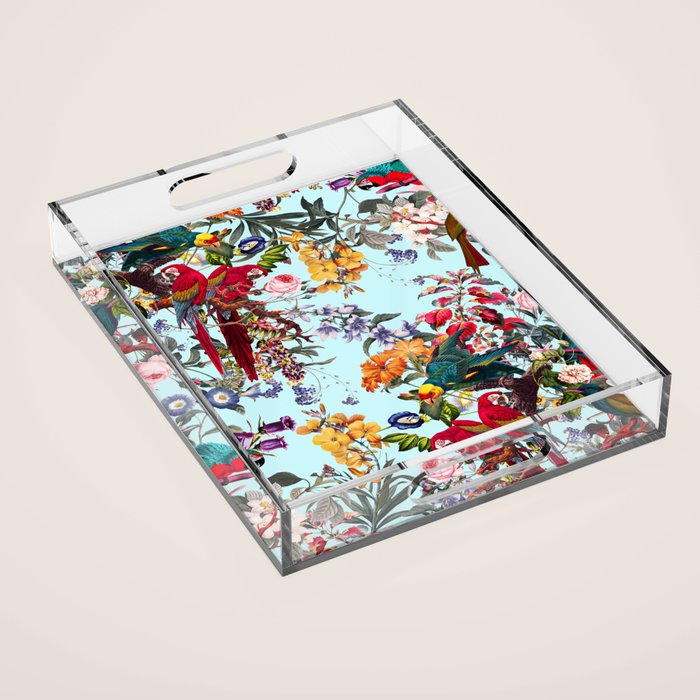 Floral and Birds XXXIV Acrylic Tray Gallery Image 1