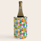Colorful back to school mosaic pattern Wine Chiller Gallery Image 3
