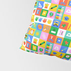 Colorful back to school mosaic pattern Pillow Sham Gallery Image 4