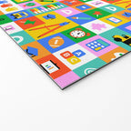 Colorful back to school mosaic pattern Welcome Mat Gallery Image 2