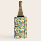 Colorful back to school mosaic pattern Wine Chiller Gallery Image 2