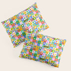 Colorful back to school mosaic pattern Pillow Sham Gallery Image 3