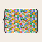 Colorful back to school mosaic pattern Laptop Sleeve Gallery Image 1