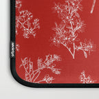 Botanical Cottage Floral Pattern in Red and White Laptop Sleeve Gallery Image 3