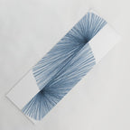 Mid Century Style Modern Geometric Abstract in Indigo Blue Yoga Mat Gallery Image 1