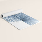Mid Century Style Modern Geometric Abstract in Indigo Blue Yoga Mat Gallery Image 2