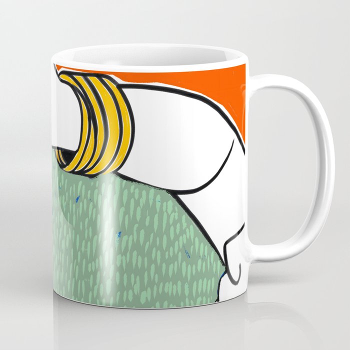 Set My Heart On Fire, Abstract Quirky Maximalist Eclectic, Maximalism Bold Pop of Color Painting, Illustration Pop Art Love  Coffee Mug Gallery Image 1