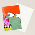 Set My Heart On Fire, Abstract Quirky Maximalist Eclectic, Maximalism Bold Pop of Color Painting, Illustration Pop Art Love  Stationery Card Gallery Image 2