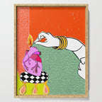 Set My Heart On Fire, Abstract Quirky Maximalist Eclectic, Maximalism Bold Pop of Color Painting, Illustration Pop Art Love  Serving Tray Gallery Image 1