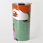 Set My Heart On Fire, Abstract Quirky Maximalist Eclectic, Maximalism Bold Pop of Color Painting, Illustration Pop Art Love  Travel Mug Gallery Image 1