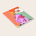 Set My Heart On Fire, Abstract Quirky Maximalist Eclectic, Maximalism Bold Pop of Color Painting, Illustration Pop Art Love  Notebook Gallery Image 3