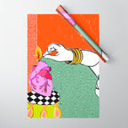 Set My Heart On Fire, Abstract Quirky Maximalist Eclectic, Maximalism Bold Pop of Color Painting, Illustration Pop Art Love  Wrapping Paper Gallery Image 1