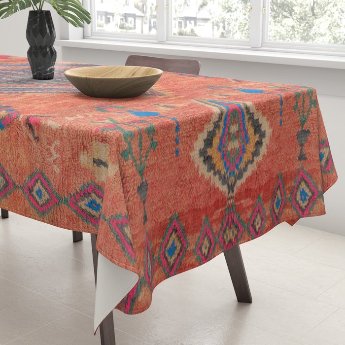 Vintage Moroccan Berber Crapet Tablecloth Gallery Image 3
